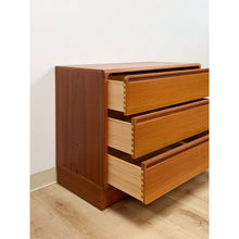 Load image into Gallery viewer, Teak Mid-Century Danish Dresser Torring Mobelfabrik Three Drawer Soft Close