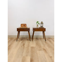 Load image into Gallery viewer, Pair of Vintage Atomic Nightstands Retro Bedside Tables MCM End Tables