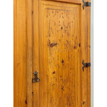 Load image into Gallery viewer, Vintage Armoire Knotty Pine Mexican Iron Hardware Coat Rack Three Drawer