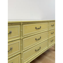Load image into Gallery viewer, Coastal Henry Link Bali Hai Green Faux Bamboo 9 Drawer Dresser Hollywood Regency