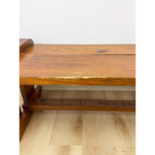 Load image into Gallery viewer, Handmade Rustic Coastal Pine Bench, Walnut Stained Walnut, Farmhouse, Primitive