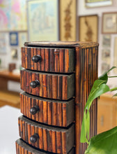 Load image into Gallery viewer, Burnt Bamboo Chest of Drawers
