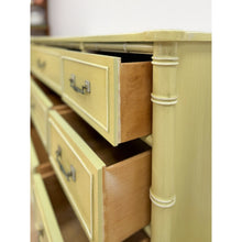 Load image into Gallery viewer, Coastal Henry Link Bali Hai Green Faux Bamboo 9 Drawer Dresser Hollywood Regency