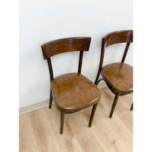 Load image into Gallery viewer, Pair of Vintage MCM Walnut Bentwood Chairs, Curved Wood Accent Seating