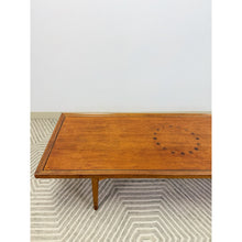 Load image into Gallery viewer, Drexel MCM Coffee Table Circular Dowel Inlay Vintage Mid-Century Modern