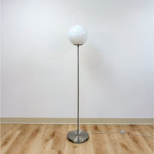 Load image into Gallery viewer, Chrome Lollipop Table Lamp Vintage MCM White Tinted Top Space Age Lighting
