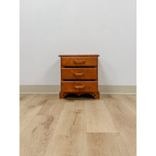 Load image into Gallery viewer, Vintage Mini Dresser Tiger Engraved Top Three Drawer Transitional Primitive