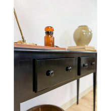 Load image into Gallery viewer, Nichols and Stone Solid Black Wood Console Two Drawers Modern Transitional