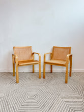 Load image into Gallery viewer, Pair of Italian Bentwood Cane Chairs