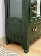 Load image into Gallery viewer, Green Chinoiserie Curio Cabinet