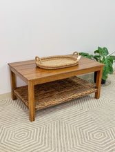 Load image into Gallery viewer, Woven Wood Coffee Table
