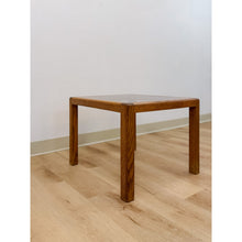 Load image into Gallery viewer, Vintage MCM Scandinavian Design Side Table Smoky Glass Top Dark Wood Accent