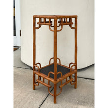 Load image into Gallery viewer, Bamboo Planter Stand Vintage Hollywood Regency Chinoiserie Tall Coastal