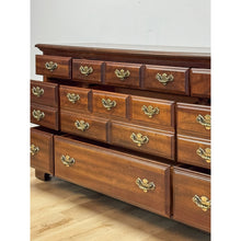 Load image into Gallery viewer, Vintage Dresser American Drew Nine Drawer Lowboy Traditional Brass Hardware