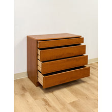 Load image into Gallery viewer, Vintage MCM Danish Modern Teak Four Drawer Chest, Dresser, Bedroom Storage