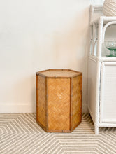 Load image into Gallery viewer, Hexagon Parquet Bamboo Side Table