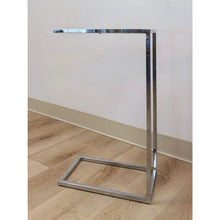 Load image into Gallery viewer, Mirrored Top Side Table Chrome Hollywood Regency Vintage Accent Glam Modern
