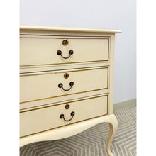 Load image into Gallery viewer, Beige Vintage Provincial Chest of Three Drawers Storage Wood Dresser Lock/Keys