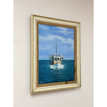 Load image into Gallery viewer, Buster Hall Bahamian Fishing Boat Original Painting Signed 1984 Coastal Nautical