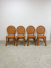 Load image into Gallery viewer, Set of 4 Rattan and Cane Dining Chairs
