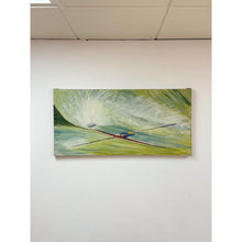 Load image into Gallery viewer, Vintage Oil Painting Kayaker Expressionist Canvas Gestural J. Zuill Signed