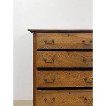Load image into Gallery viewer, Antique Oak Dresser Five Drawer Tallboy Chest of Drawers Bedroom Furniture
