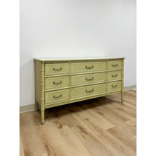 Load image into Gallery viewer, Vintage Dresser Henry Link Green Nine Drawer Bali Hai Coastal Hollywood Regency