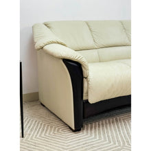 Load image into Gallery viewer, Ekornes Stressless Oslo Loveseat, Cream Color Genuine Leather