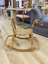Load image into Gallery viewer, Vintage Rattan Rocking Horse