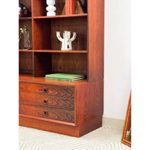 Load image into Gallery viewer, Danish Modern Rosewood Shelf Unit Bookcase Cabinet Made in Denmark