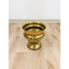 Load image into Gallery viewer, Large Vintage Brass Planter VaseMCM Hollywood Regency Coastal Eclectic