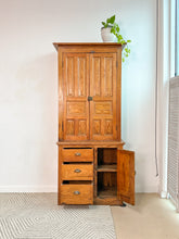 Load image into Gallery viewer, Antique Pine 2 Piece Cabinet
