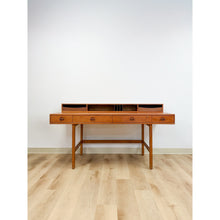 Load image into Gallery viewer, Peter Lovig Nielsen MCM Desk Folding Top Shelving Rare Danish Modern Office Desk