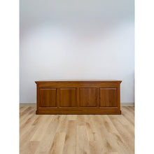 Load image into Gallery viewer, Antique Style Oak Office Credenza with Locking Doors and Finished Back