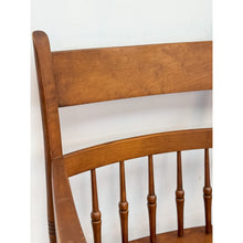Load image into Gallery viewer, Vintage Maple Spindle Two-Seat Bench Double Crest Turned Legs Farmhouse