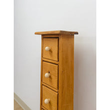 Load image into Gallery viewer, Vintage Pine Six Drawer Narrow Vertical Apothecary Cabinet Storage