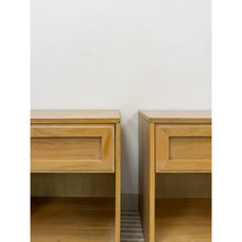 Load image into Gallery viewer, Thomasville Blonde Oak Nightstand Pair Vintage Drawers Storage 22" Wide