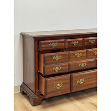 Load image into Gallery viewer, Vintage Dresser American Drew Nine Drawer Lowboy Traditional Brass Hardware