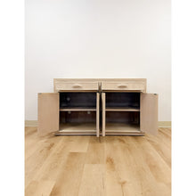 Load image into Gallery viewer, Vintage Coastal Lightwash Blonde Pencil Reed Rattan Sideboard, Buffet, Credenza