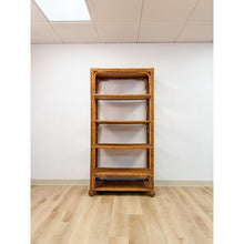 Load image into Gallery viewer, Vintage Coastal Hollywood Regency Tortoise Bamboo Shelf, Wicker Shelving