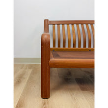 Load image into Gallery viewer, MCM Danish Modern Cognac Color Two Seat Couch Curved Bench Sculptural Seating