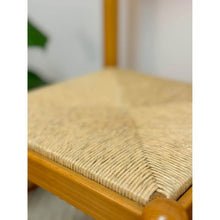 Load image into Gallery viewer, Hank Lowenstein Style Blonde Rush Seat Dining Chair Set of Four MCM