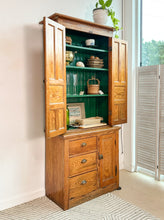 Load image into Gallery viewer, Antique Pine 2 Piece Cabinet