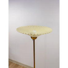 Load image into Gallery viewer, Vintage Brass Torchiere Floor Lamp MCM Hollywood Regency Style