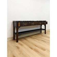 Load image into Gallery viewer, Vintage Console Table Harden Traditional Brass Pulls Hall Entry Table Sofa Table