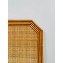 Load image into Gallery viewer, Vintage Bamboo Wicker Queen Headboard Coastal Hollywood Regency MCM