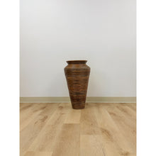 Load image into Gallery viewer, Pencil Reed Rattan Gabriella Crespi Style Tall Vase Vintage Coastal Boho MCM