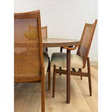 Load image into Gallery viewer, Kodawood Vintage Cane Back Dining Set Table Four Chairs MCM Dining Table