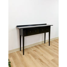 Load image into Gallery viewer, Nichols and Stone Solid Black Wood Console Two Drawers Modern Transitional