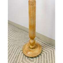 Load image into Gallery viewer, Italian Pickled Pine Pedestal Rustic Antique Farmhouse Plant Stand